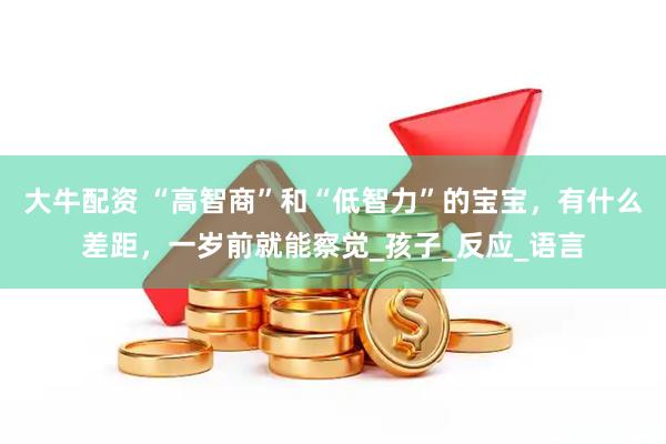 大牛配资 “高智商”和“低智力”的宝宝，有什么差距，一岁前就能察觉_孩子_反应_语言