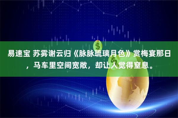 易速宝 苏雾谢云归《脉脉琉璃月色》赏梅宴那日，马车里空间宽敞，却让人觉得窒息。
