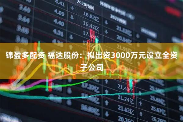 锦盈多配资 福达股份：拟出资3000万元设立全资子公司